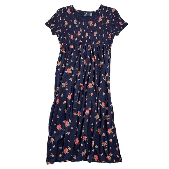 Vintage 90s Liz Sport Floral Maxi Dress - Picture 3 of 10